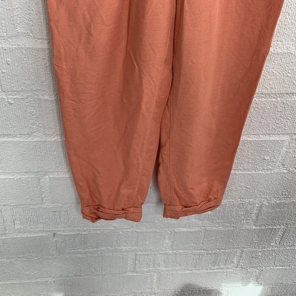 Aritizia Wilfred Linen Coral Trouser Tailored Cuffed Hi-Rise Pants sz 0
